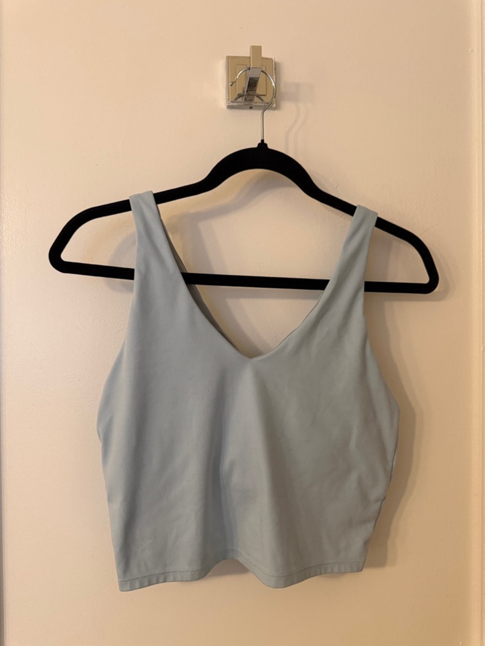 all in motion Pale Blue V-Neck Crop Tank